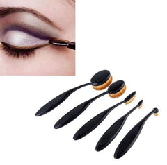 5 Pcs Cosmetic Oval Toothbrush Makeup Brushes Set