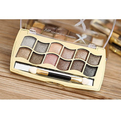 12 Colors Eyeshadow Gold Smoky Makeup Palette