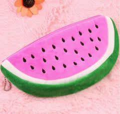 Watermelon Plush Stationery Cosmetic Bags