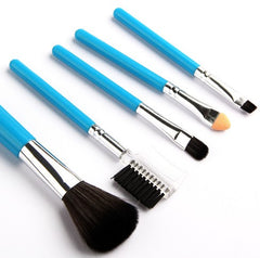 Mini 5Pcs Blue Makeup Brushes Cosmetics Tools