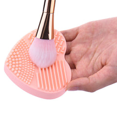 Heart Shape Makeup Wash Brush Silica Glove Scrubber