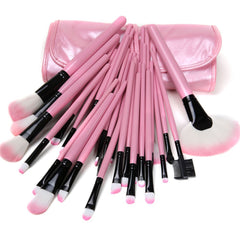Wool Makeup Brushes Tools Set with PU Leather Case